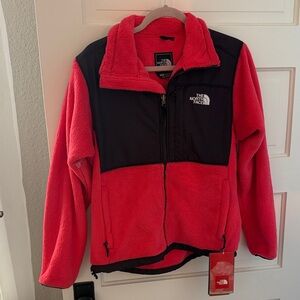 The North Face Pink and Black Fleece Jacket